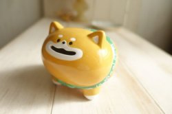 画像1: デコレ　はらぺこ貯金箱　しばいぬ