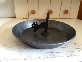 Antique Cast Iron Cat Bowl