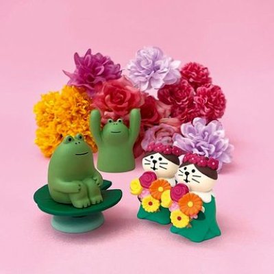 画像1: デコレ　コンコンブル　フラワーにゃんこ　お祝いの花束