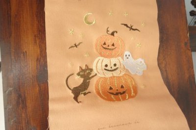 画像1: 刺繍タペストリーS　ハロウィンオールスター